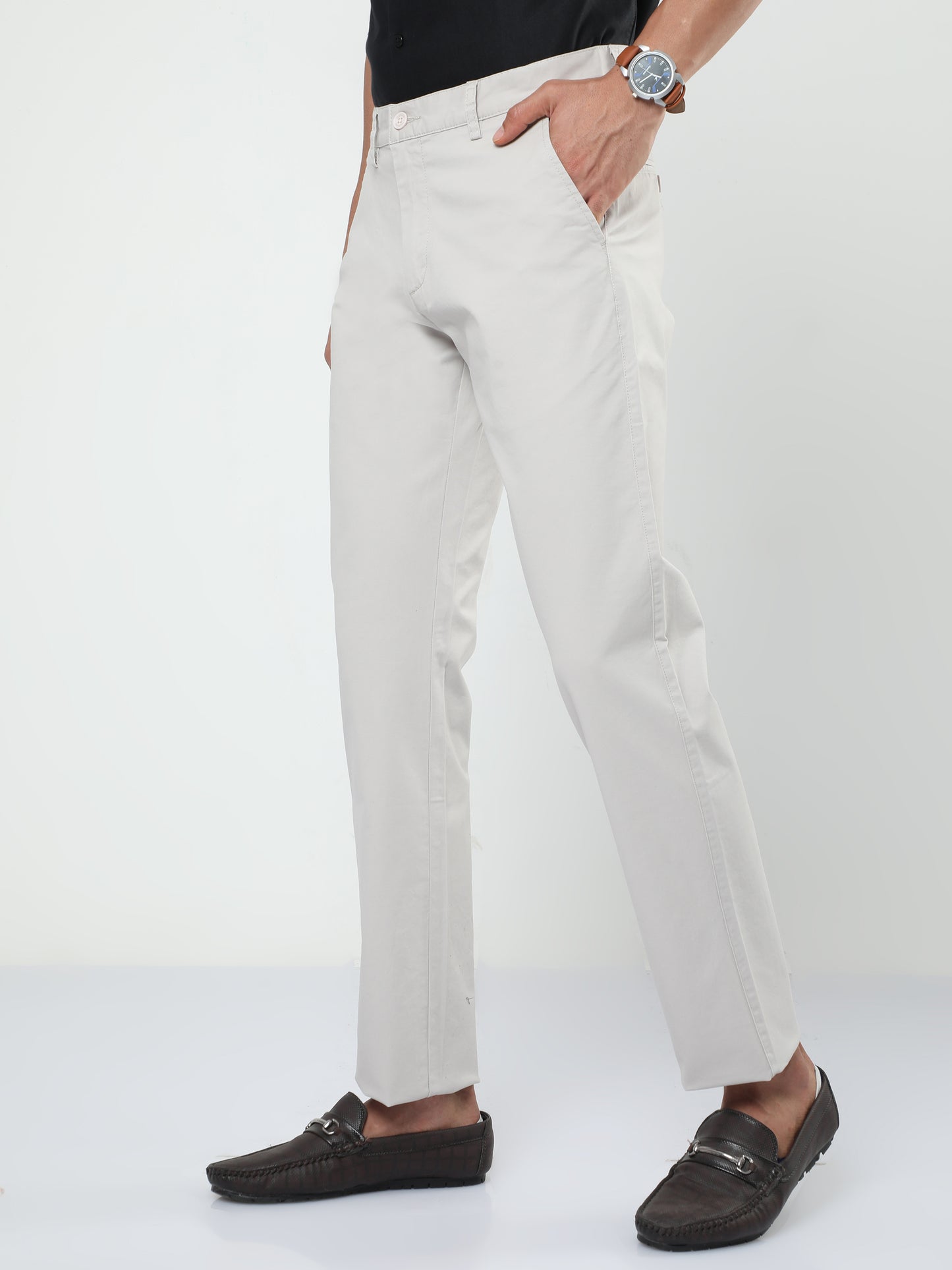 Men's Casual Light Grey Trouser