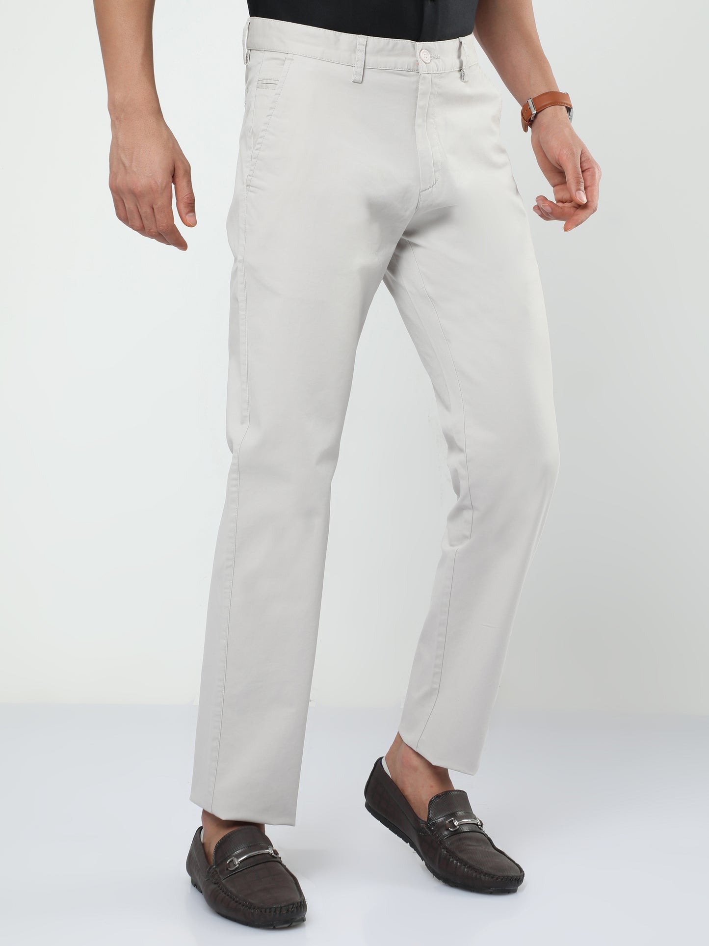 Men's Casual Light Grey Trouser