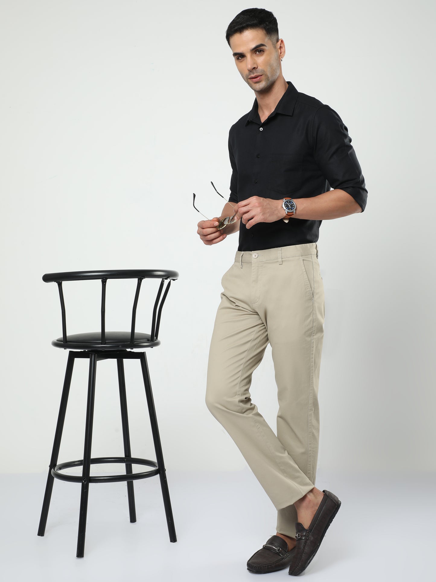 Men's Casual Cream Trouser