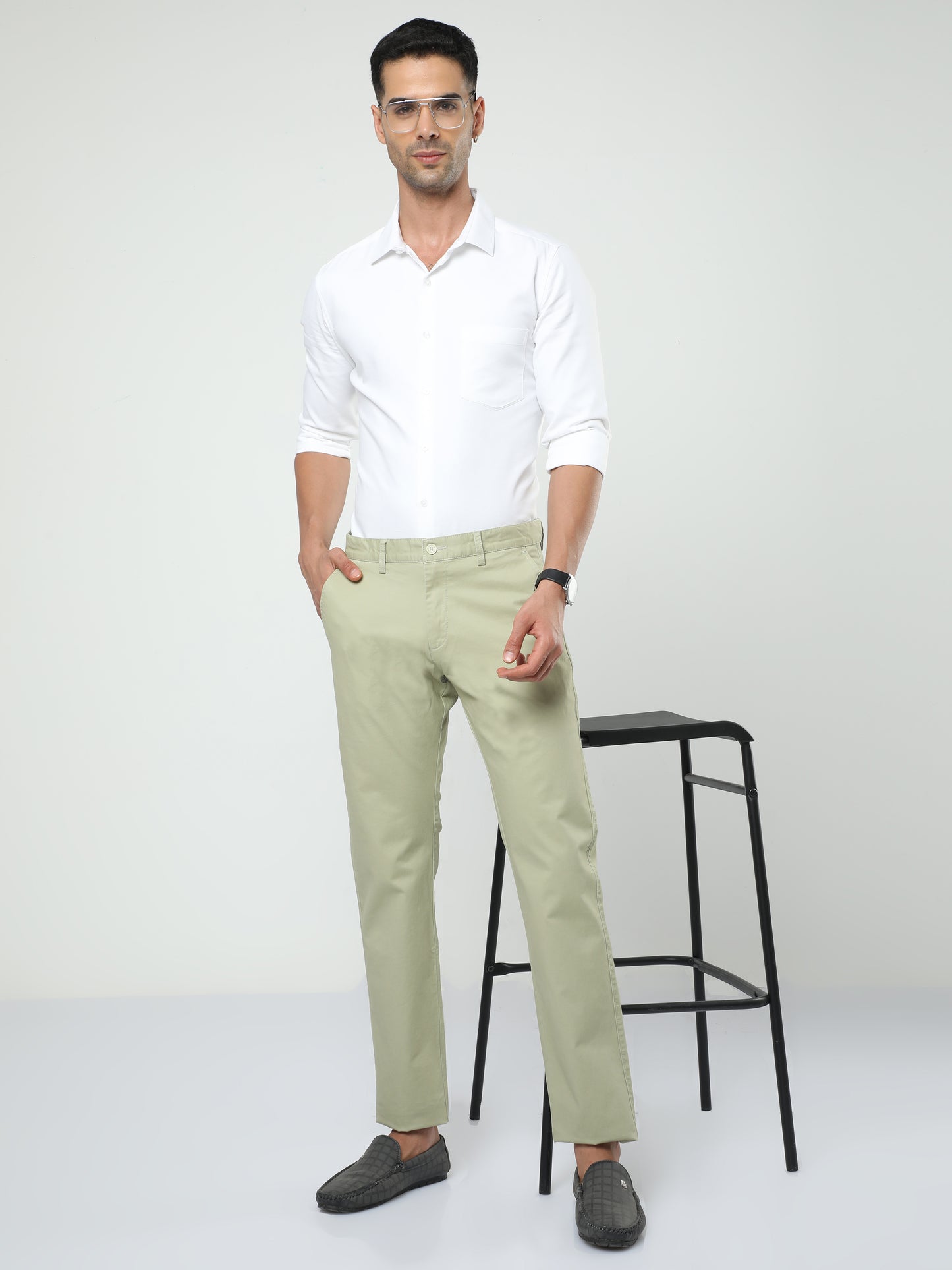 Men's Casual Light Olive Trouser