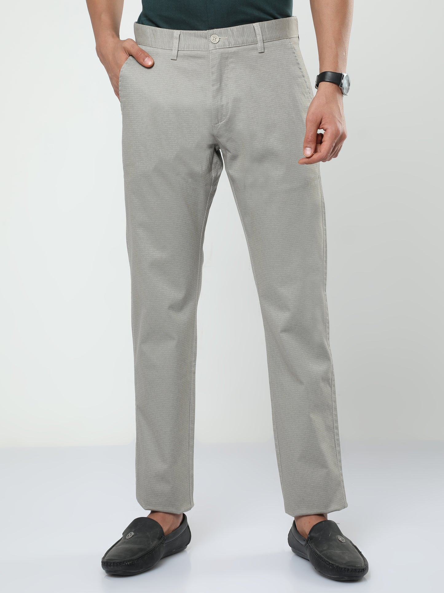 Men's Casual Light Grey Trouser