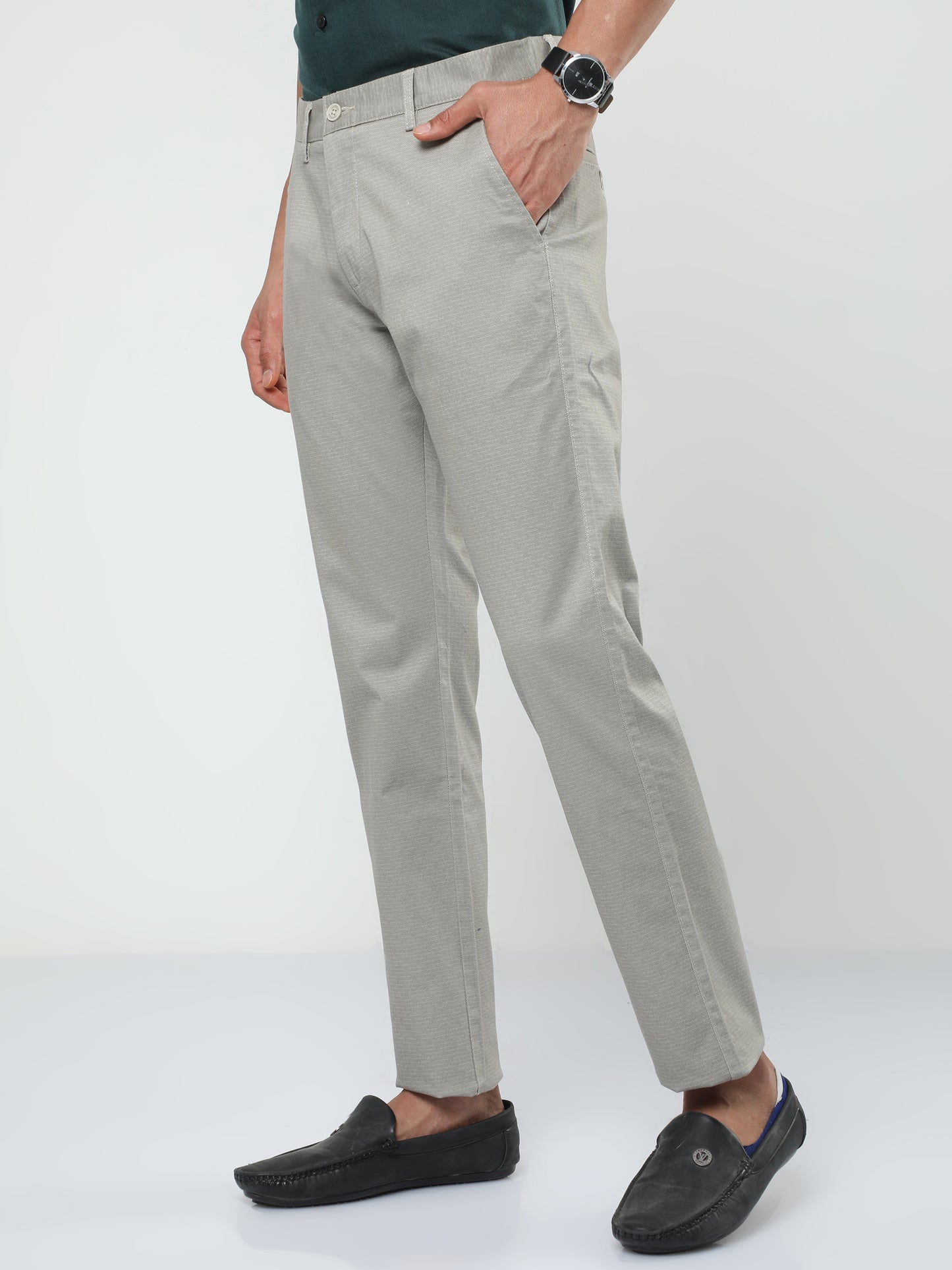 Men's Casual Light Grey Trouser