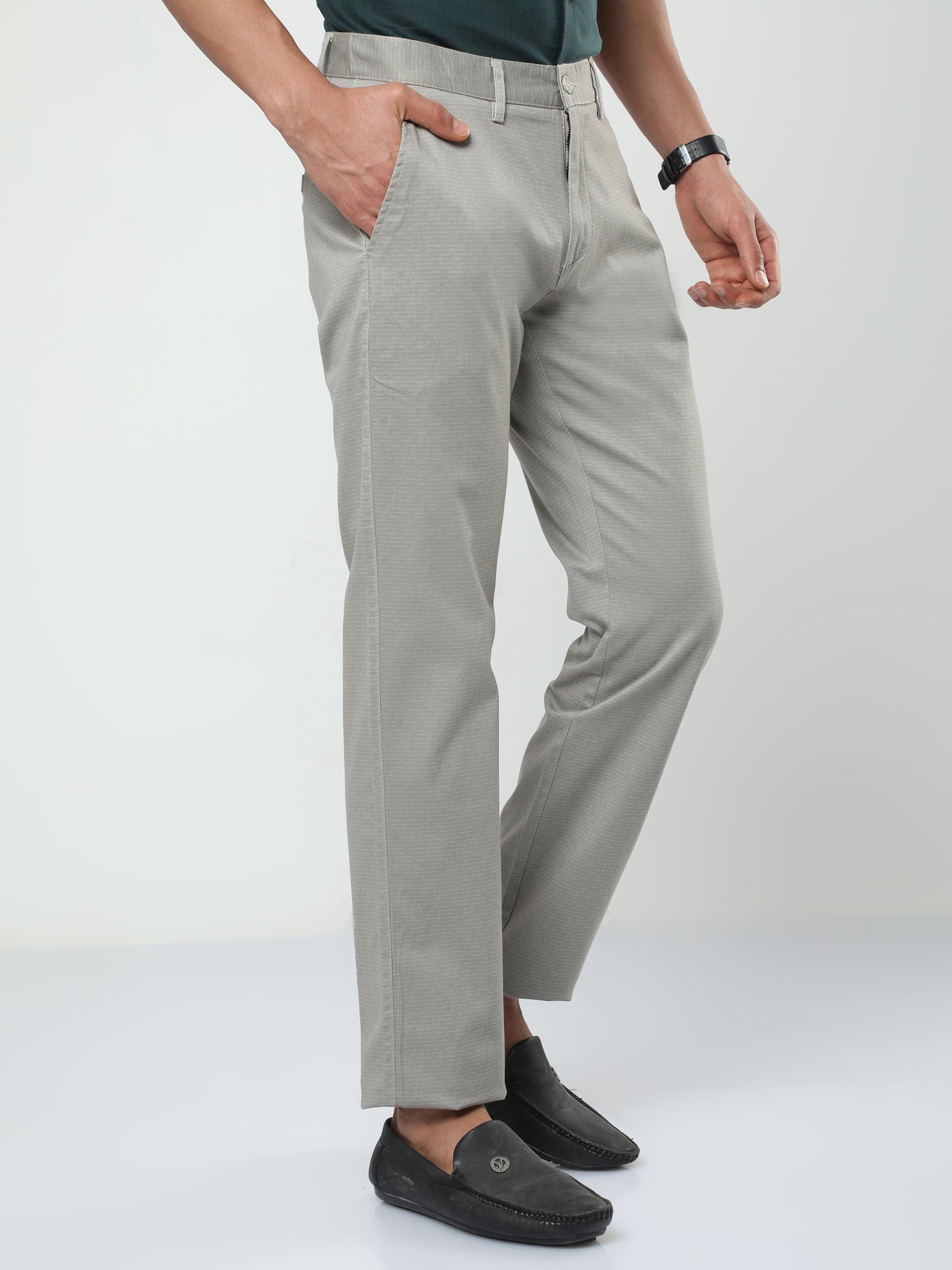 Men's Casual Light Grey Trouser