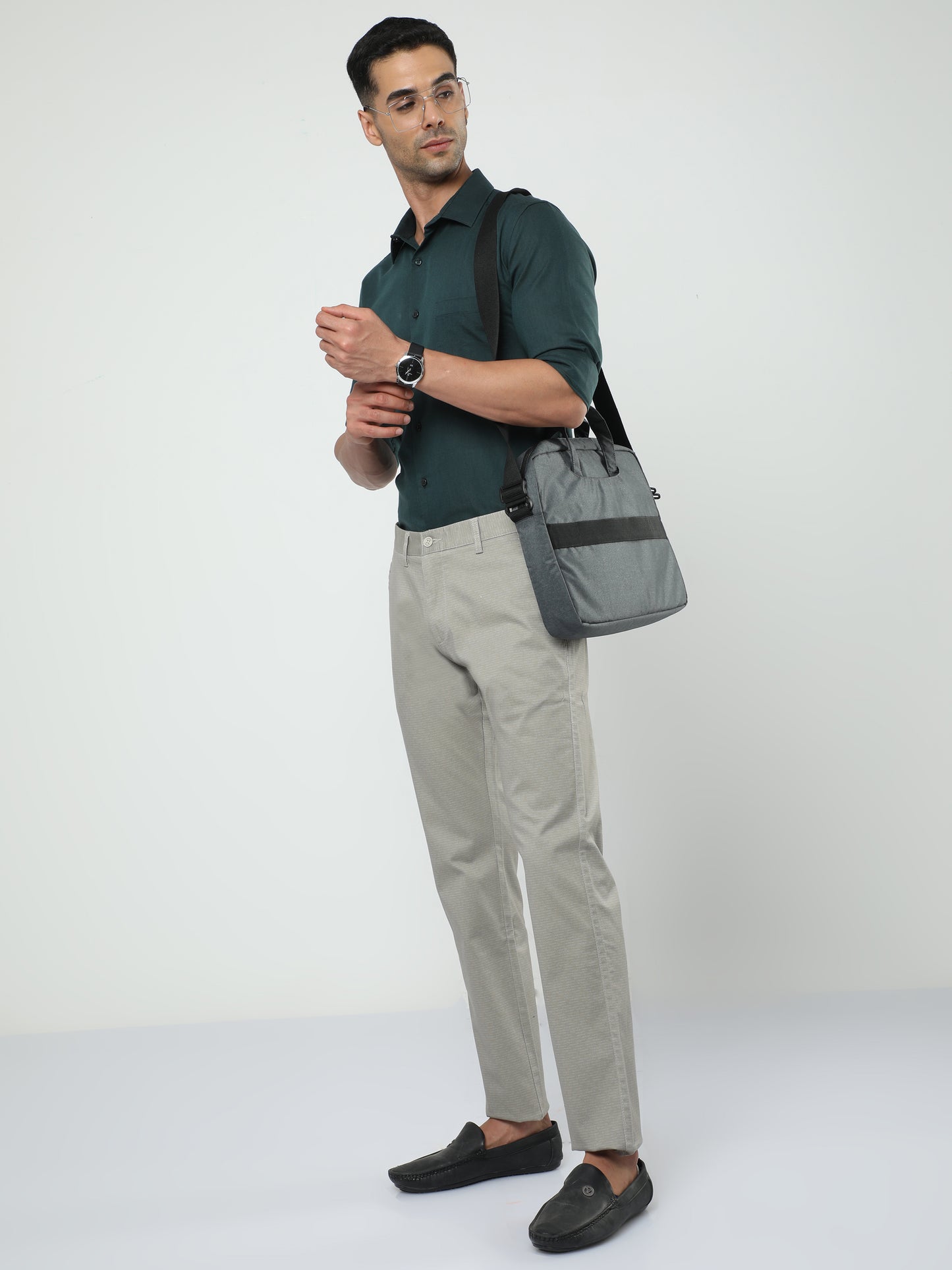 Men's Casual Light Grey Trouser