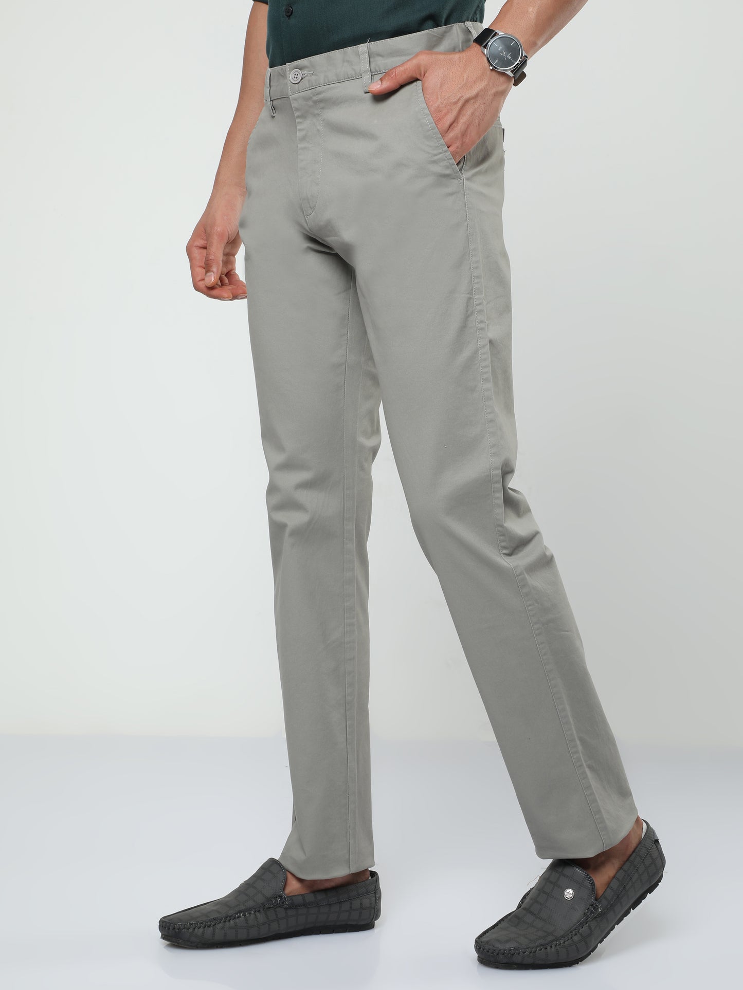 Men's Casual Ash Grey Trouser