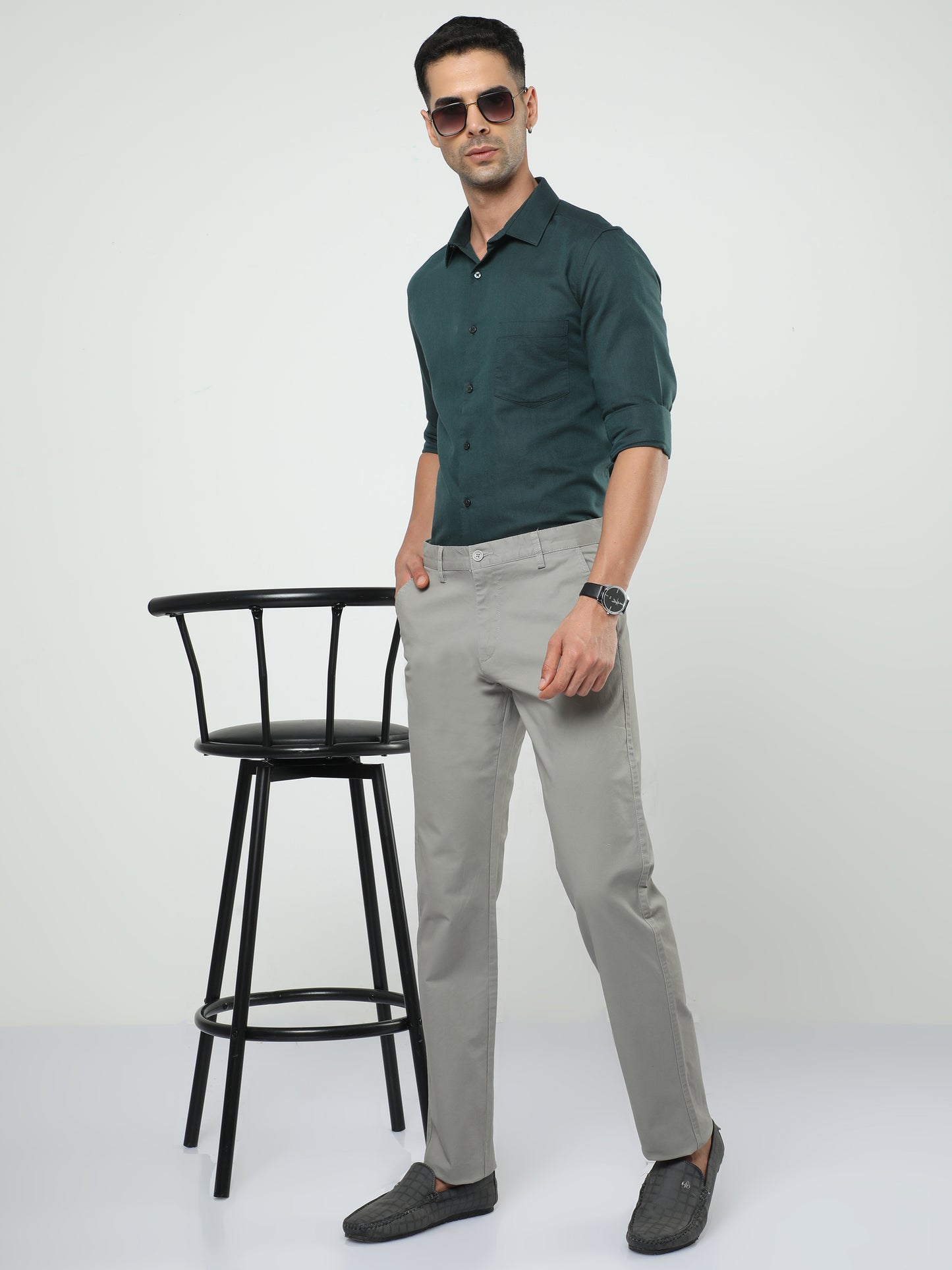 Men's Casual Ash Grey Trouser