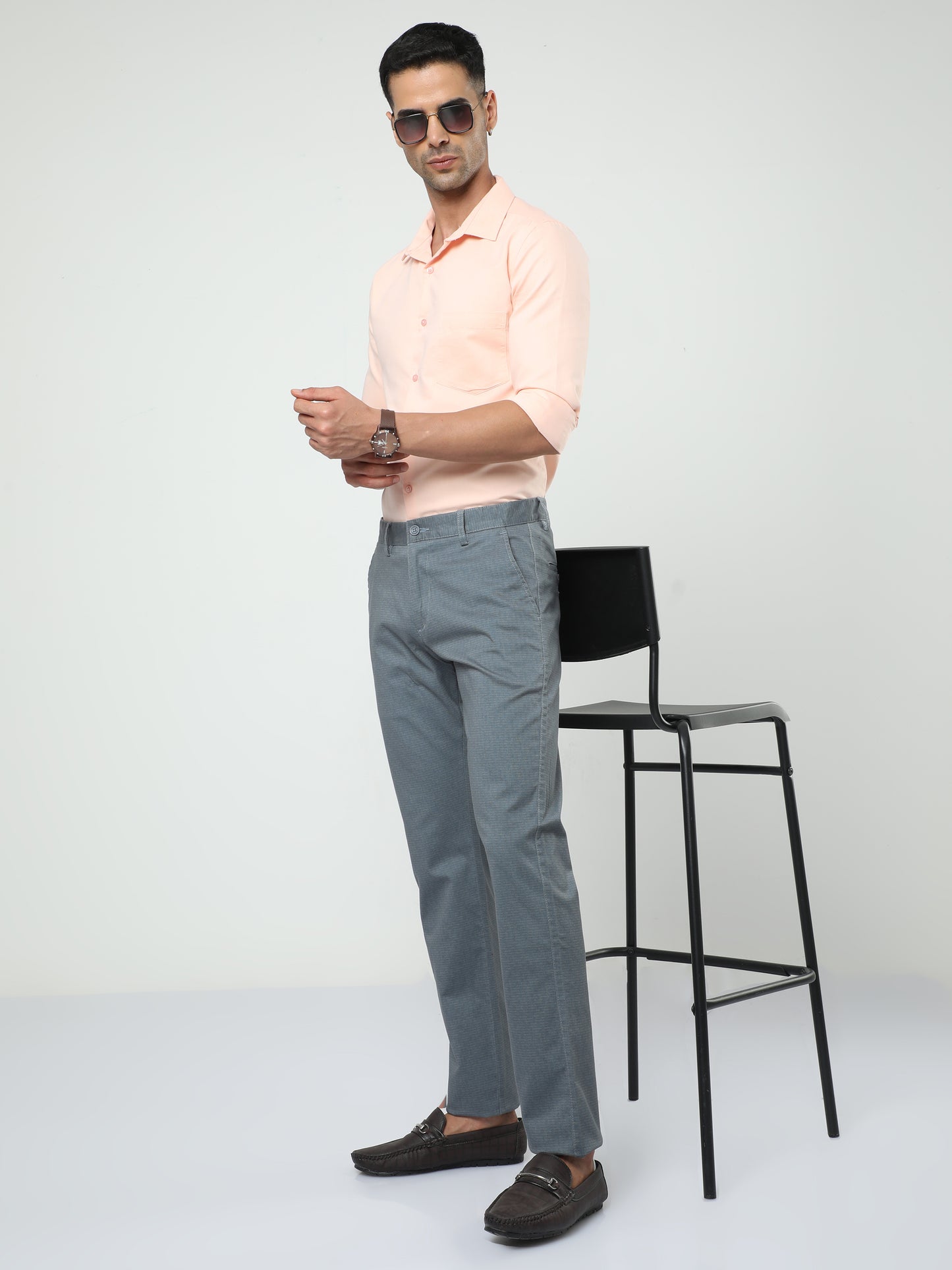 Men's Casual Medium Grey Trouser