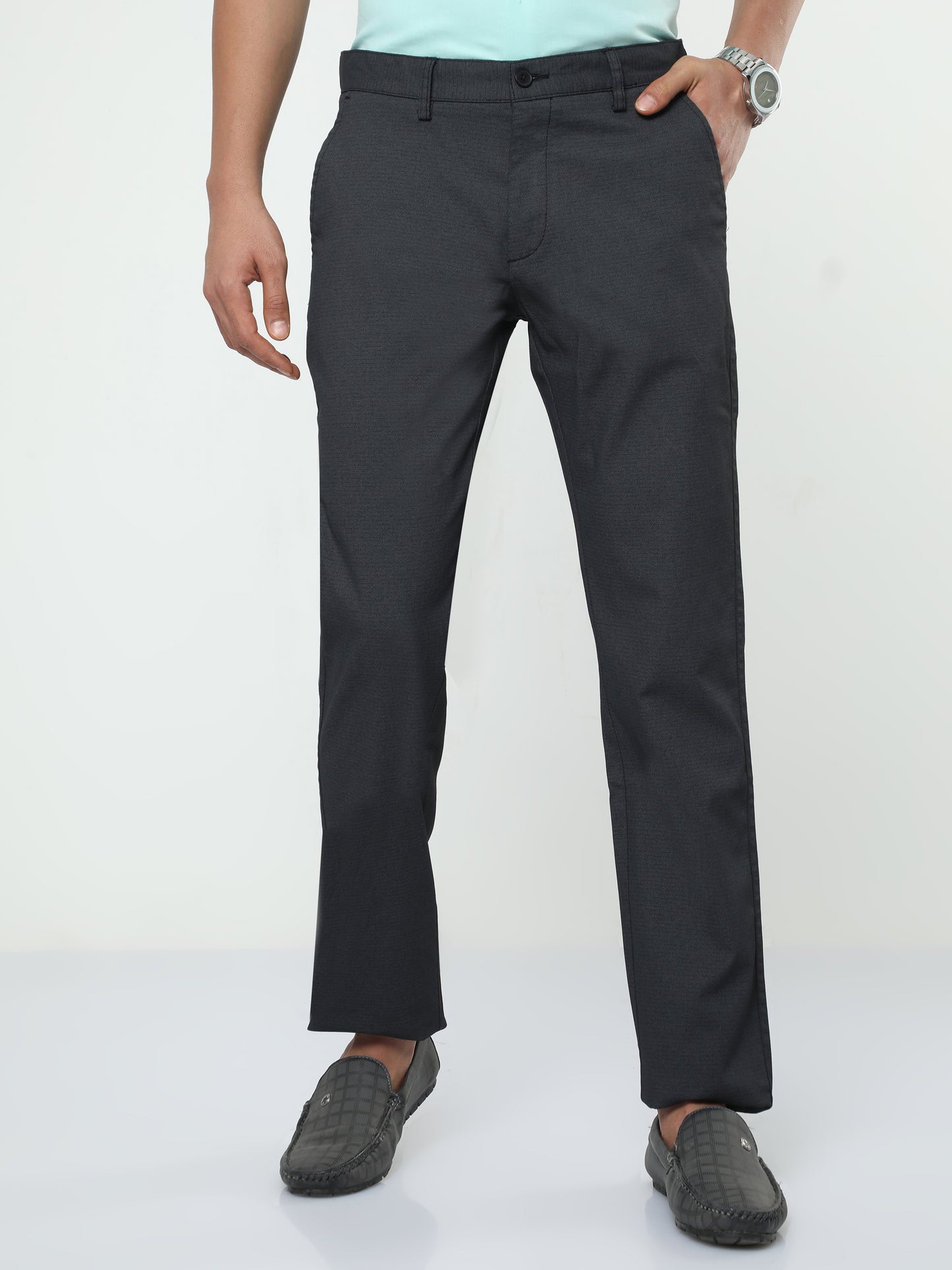 Men's Casual Black Trouser
