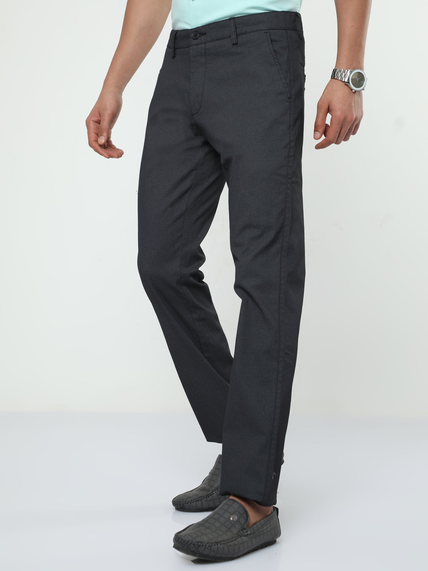 Men's Casual Black Trouser