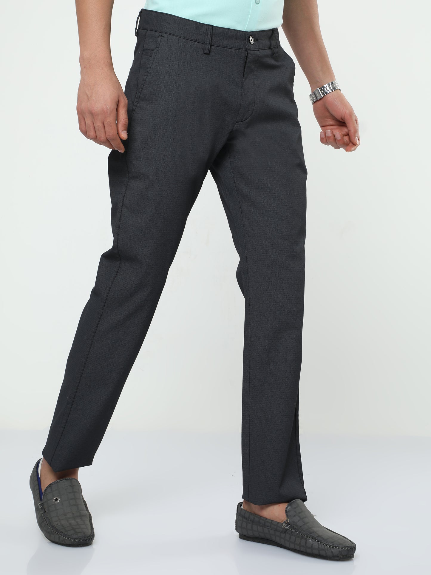 Men's Casual Black Trouser