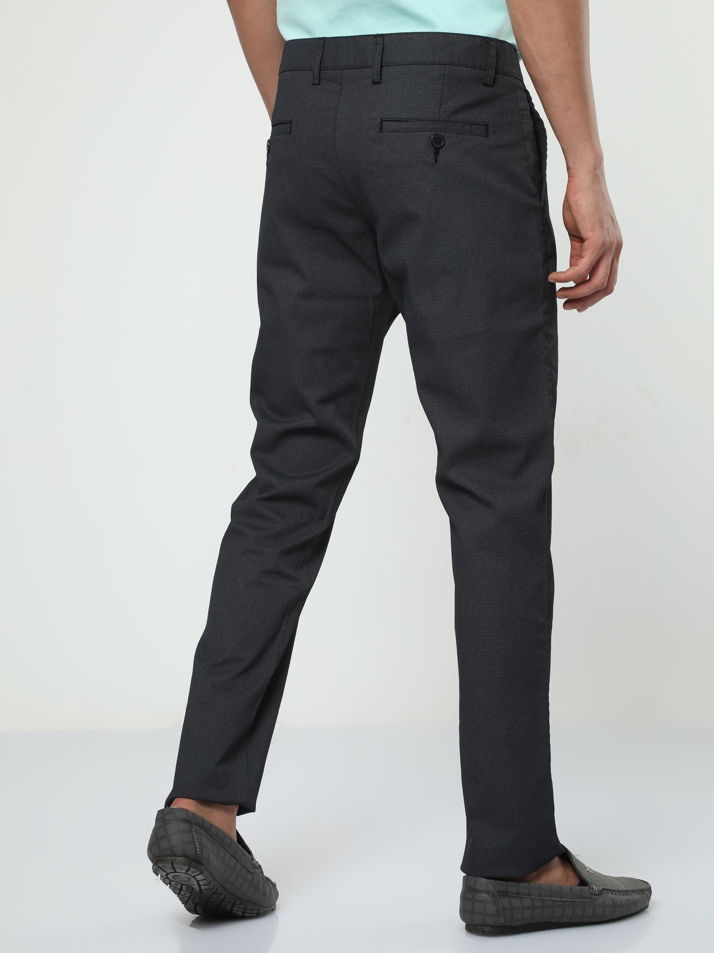 Men's Casual Black Trouser