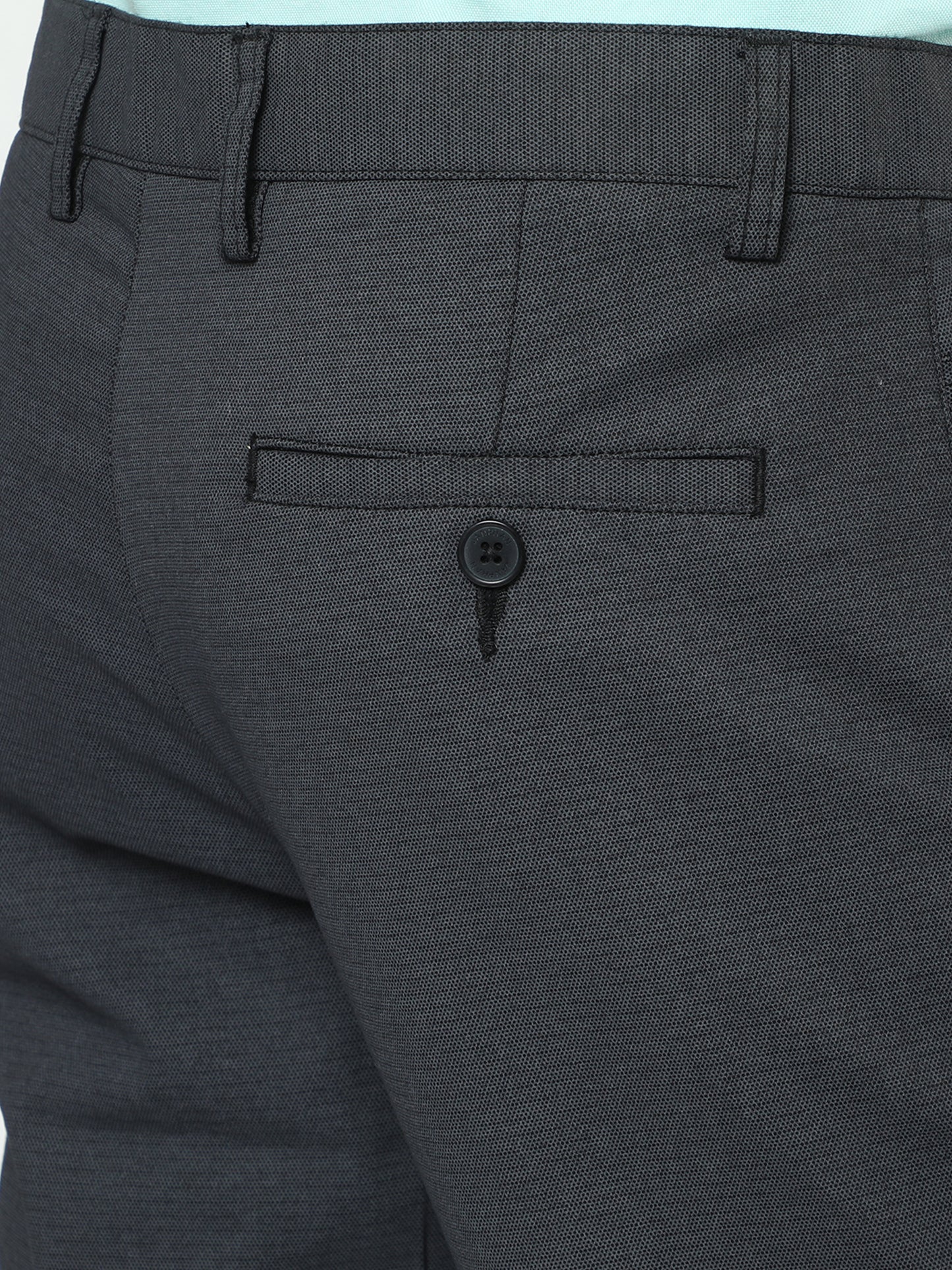 Men's Casual Black Trouser