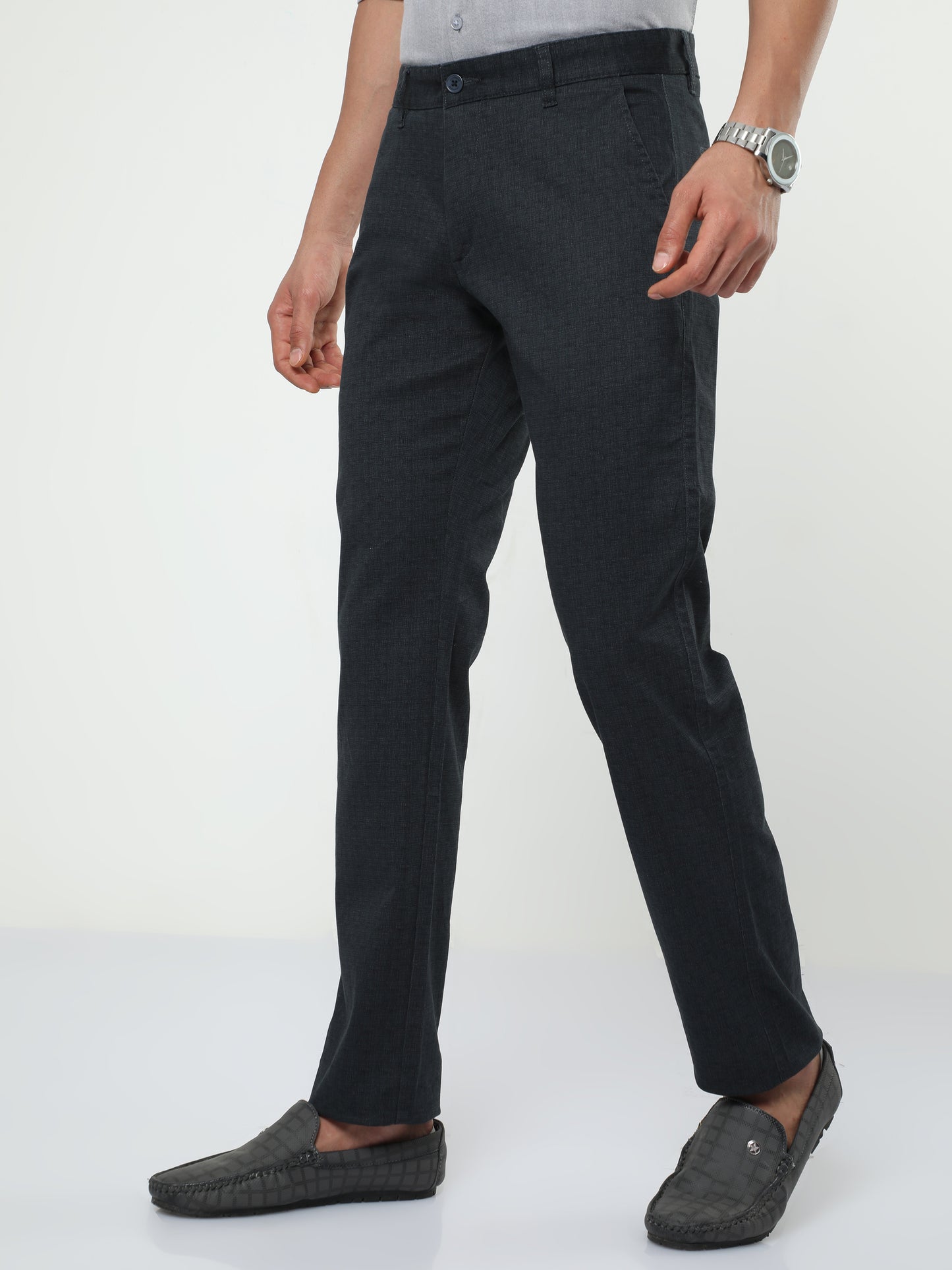Men's Casual Black Trouser