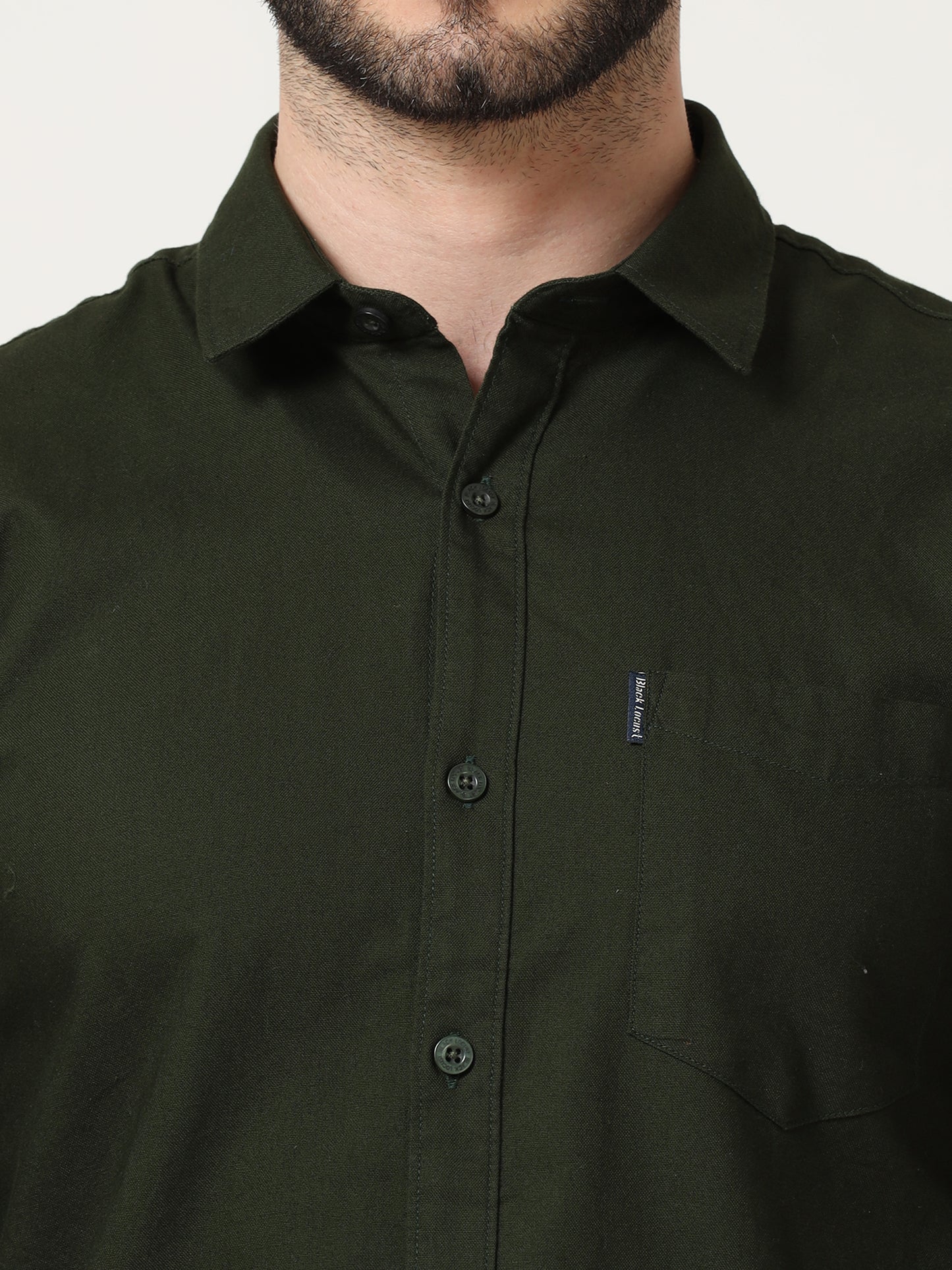 Dark Green Slim Fit Full Sleeve Shirt
