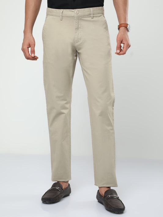 Men's Casual Cream Trouser