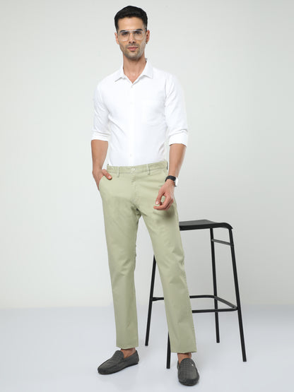 Men's Casual Light Olive Trouser