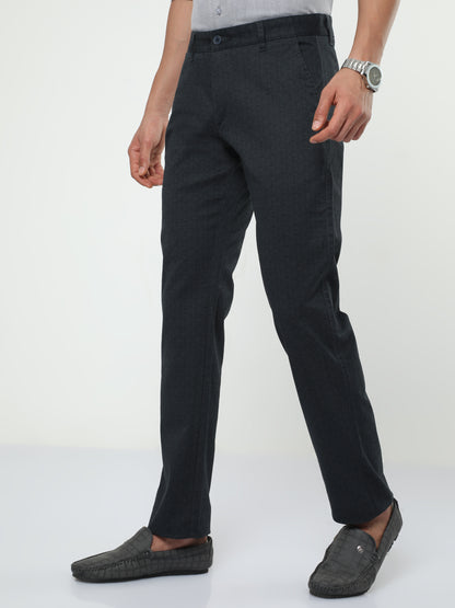 Men's Casual Black Trouser