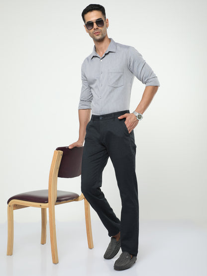 Men's Casual Black Trouser