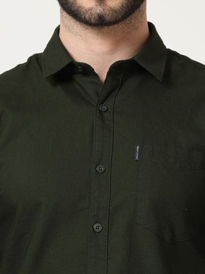 Dark Green Slim Fit Full Sleeve Shirt
